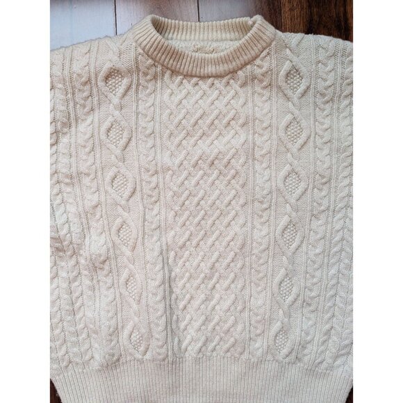 MUJI 100% Wool Cable Knit Sweater – Size XL (fits size M for oversize look) - Picture 3 of 9